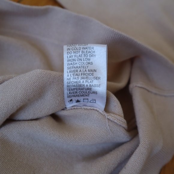 Conrad C Collection Knit Long Sleeve Blouse Sweater Cream Shirt - Picture 10 of 10